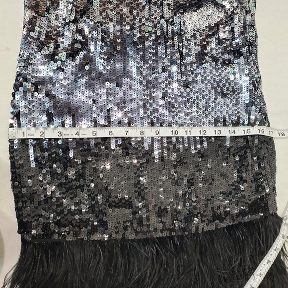 Michael Kors Sequin and Ostrich Feather New Year's Eve Party Swiftie Dress - Picture 16 of 16